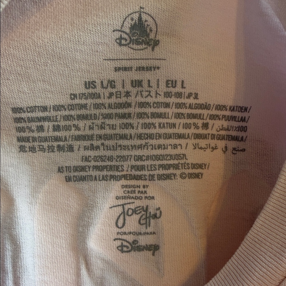 Disneyland Adult Spirit Jersey Joey Chou XL Pink Purple Gradient Fantasyland EUC - Picture 11 of 14